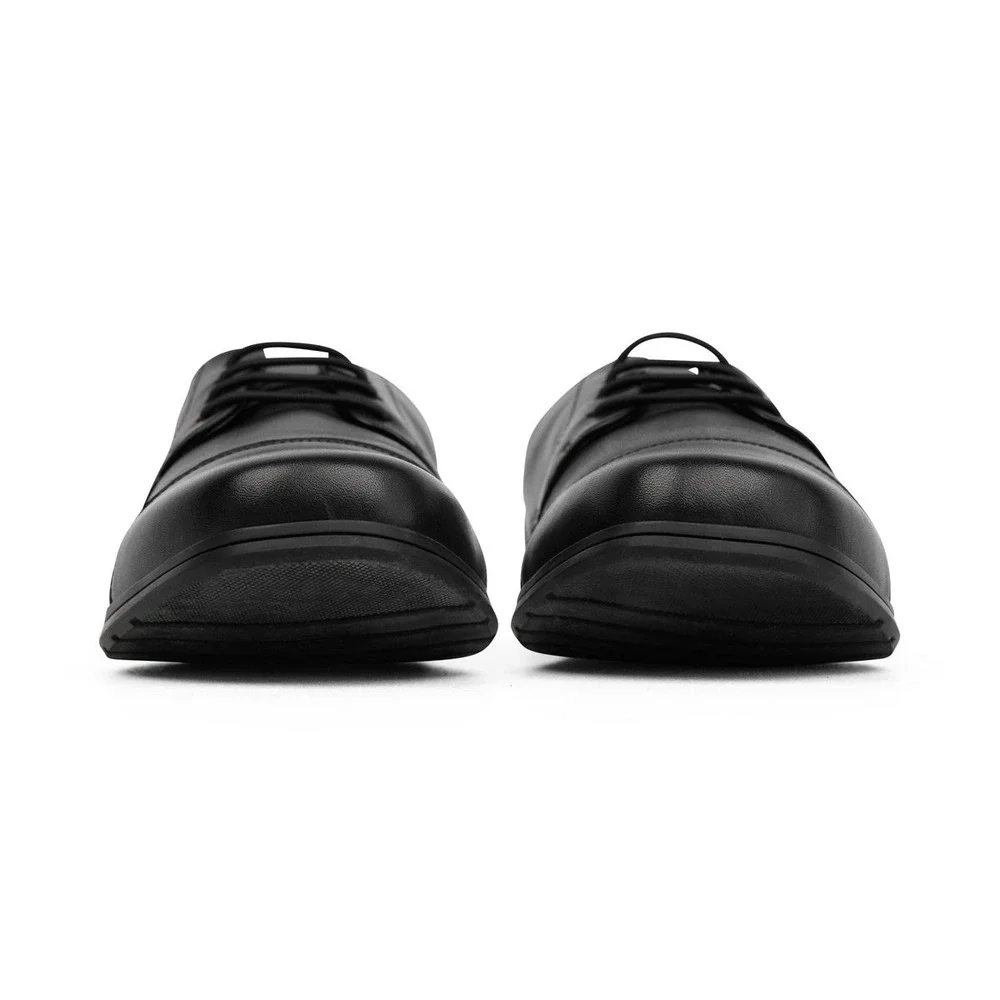 Birchbury Brenston Shoes Men's 15 Black Leather Barefoot Minimalist Derby Oxford